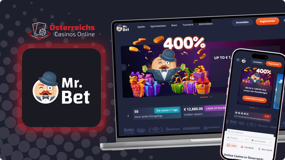 MrBet Casino – 10€ Bonus mit niedrigem Mindesteinzahlungsbetrag für Slot-Spiele wie Wolf Gold