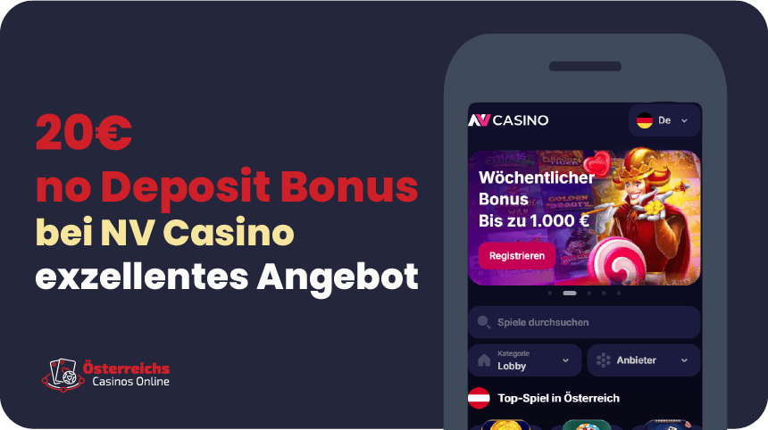 25 Euro Gratis Bonus für neue Spieler bei Casino NVCasino