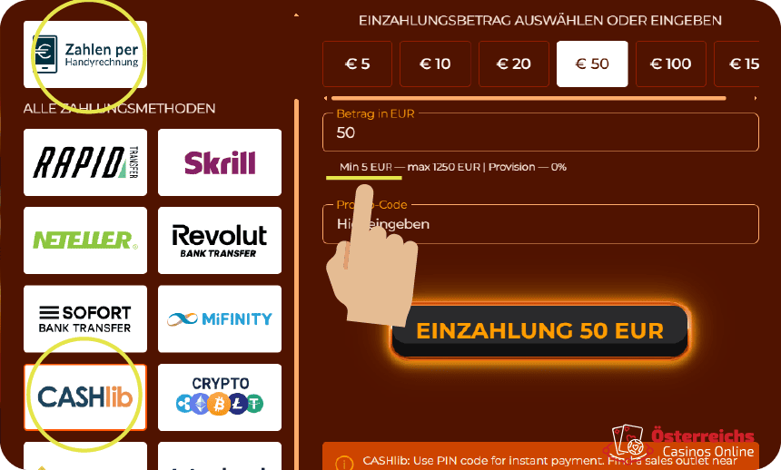 Gewinner des Tests „5 Euro einzahlen Casino“ – Vegazone Austria