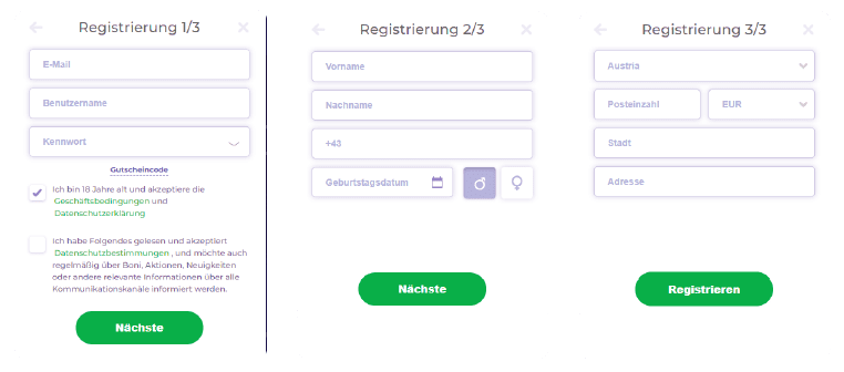 Registrierung bei Alfcasino Casino für Spieler aus Österreich 2026