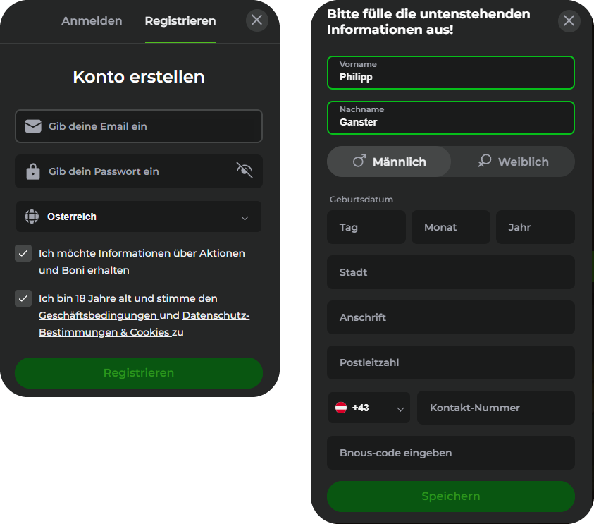 Registrierung bei BetOnRed für Spieler aus Österreich 2026