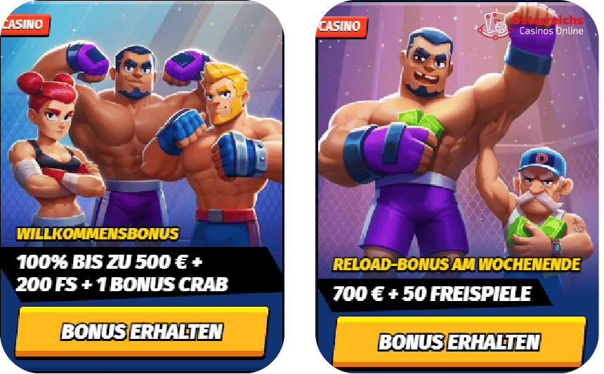 Cashback, Bonus ohne Einzahlung, Turniere bei Big Clash AT