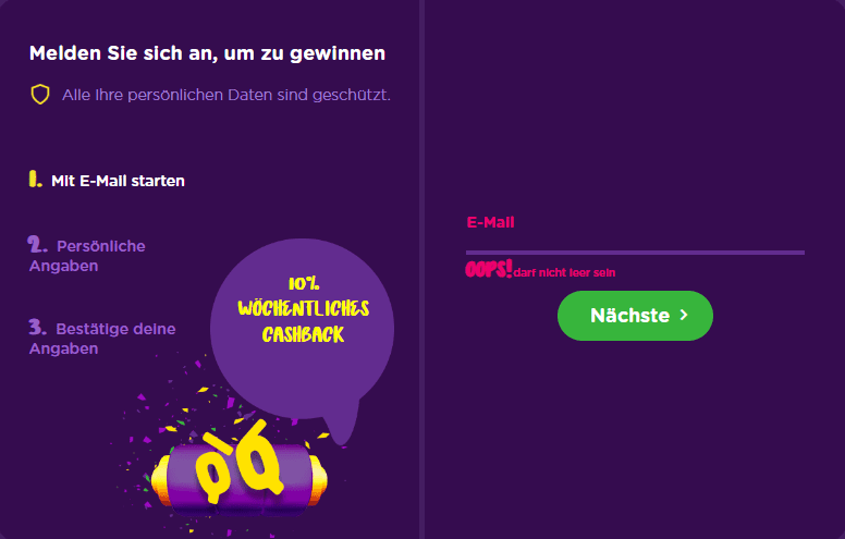 Registrierung bei Casiqo Casino für Spieler aus Österreich 2026