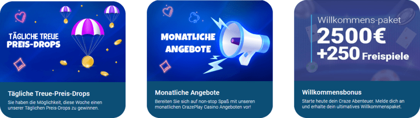 Promotionsgebote in Crazeplay Casino Online