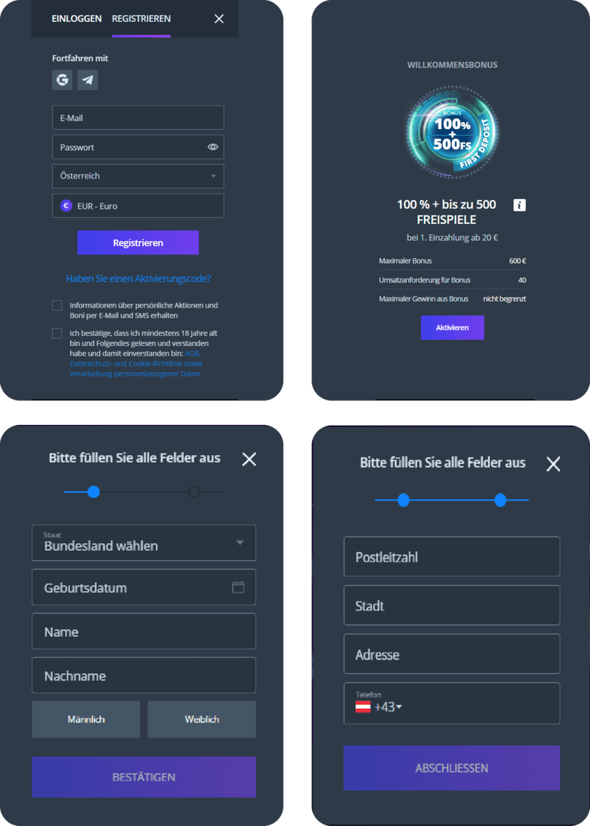 Registrierung bei Jet für Spieler aus Österreich 2026