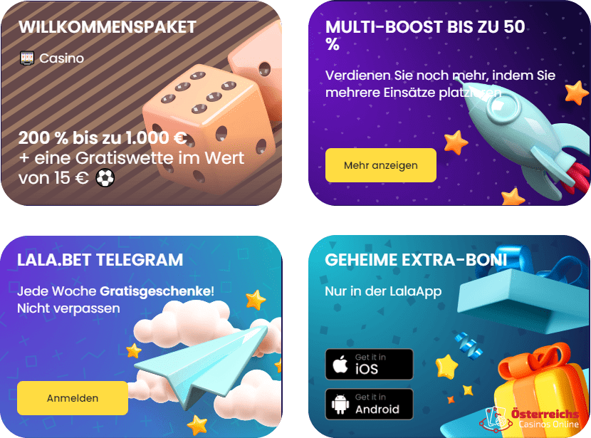 Promotionsgebote in Lalabet Casino Online