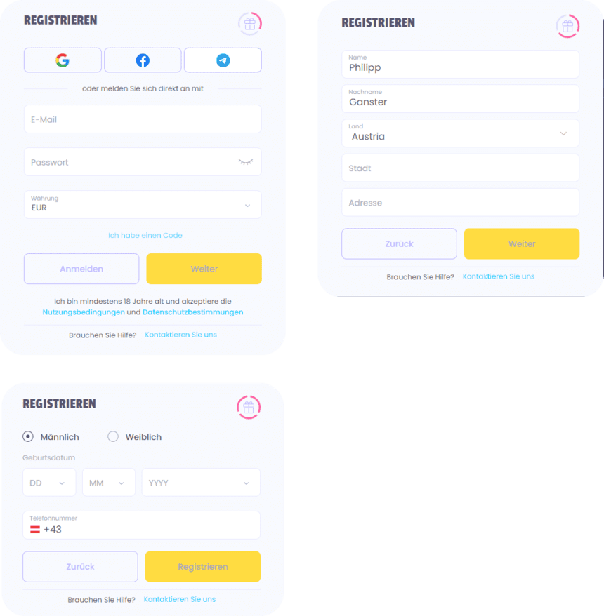 Registrierung bei Lala Bet für Spieler aus Österreich 2026