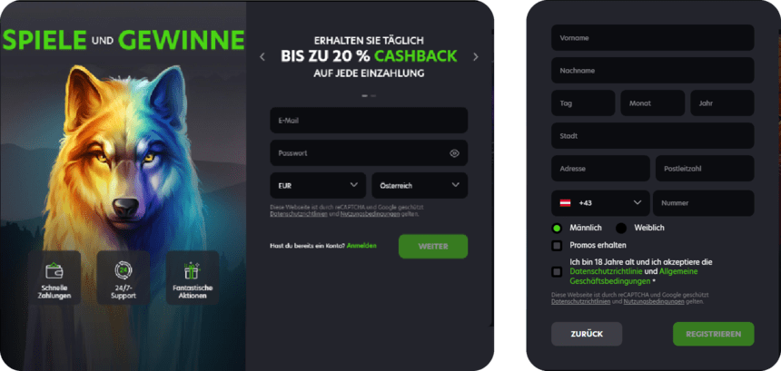Registrierung bei Neospin für Spieler aus Österreich 2026