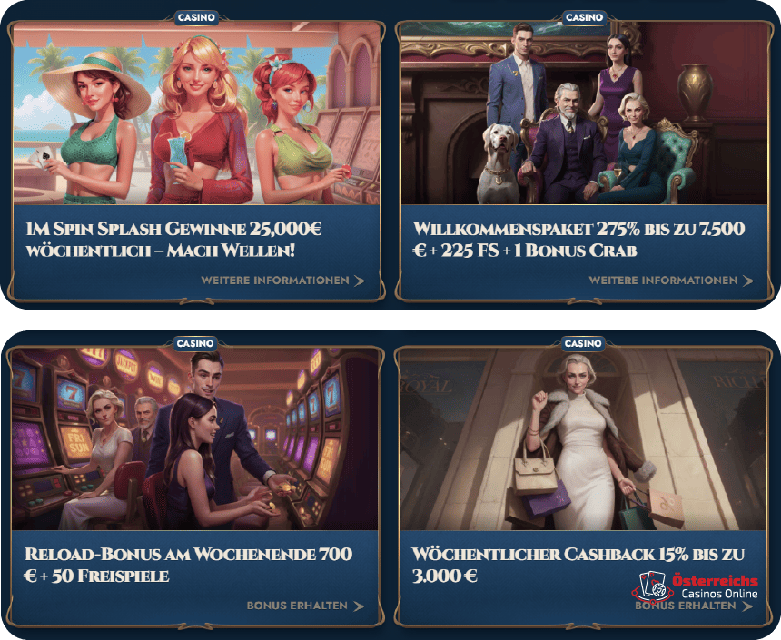 Vorteilhafte und sichere Boni mit transparenten Bedingungen im Rich-Royal Casino für Spieler aus Österreich