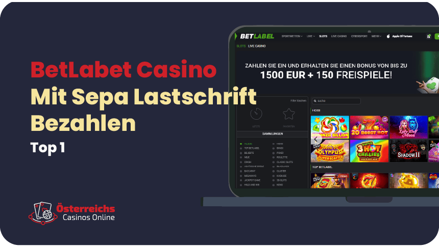 Sieger im Ranking der besten Online Casinos mit Lastschrift - Betlabel Casino