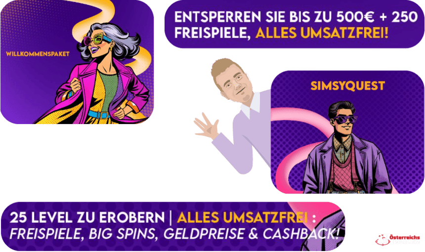 Bonusangebote Exklusive Boni, die dein Spielvergnügen auf das nächste Level bringen! Nur im Simsinos Casino!
