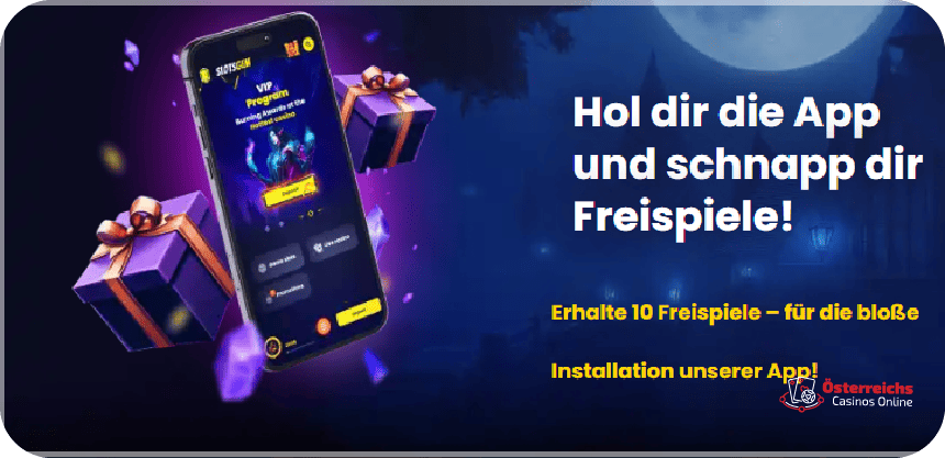 Kostenloser Bonus für das Herunterladen der mobilen App des Slotsgem Casinos
