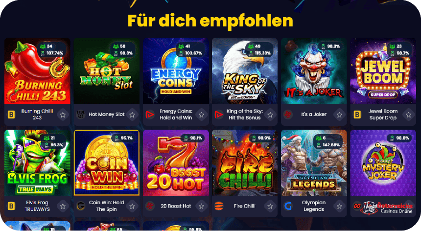 Über 11.000 Spiele auf der österreichischen Website GemSlot
