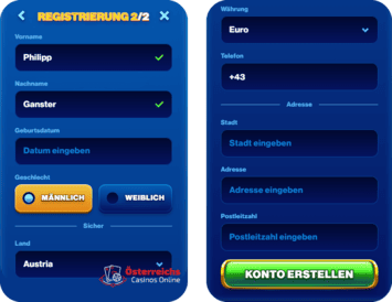 Anmeldeformular Registrierung im Spins of Glory Casino: Schnelle und unkomplizierte Anmeldung für österreichische Nutzer