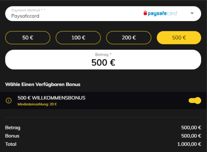 Wie man eine Einzahlung in einem Winfest Casino vornimmt