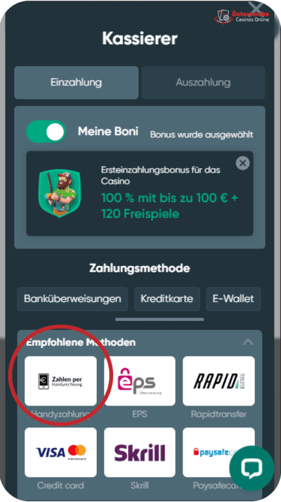 Einzahlung über mobile Zahlung bei 20Bet Einzahlung über mobile Zahlung bei 20Bet