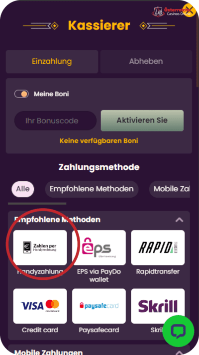 Zahlen per Handyrechnung für Österreicher im Casino Bizzo Zahlen per Handyrechnung für Österreicher im Casino Bizzo