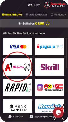 Zahlen per Handyrechnung für Österreicher im Casino Wild Tokyo Zahlen per Handyrechnung für Österreicher im Casino Wild Tokyo